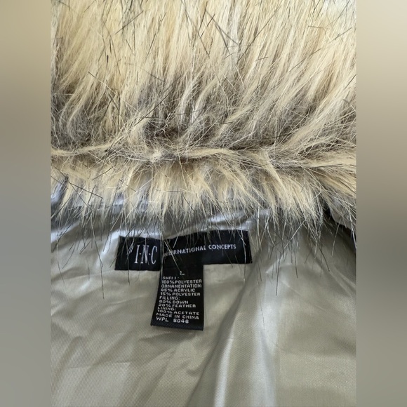 I.N.C. International Concepts 80% Down Blend Platinum Hooded Ski Parka J… - Picture 2 of 11